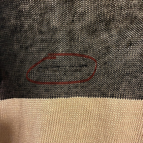 The Fisher Project organic linen tan and black striped sweater - Picture 8 of 10